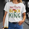 Juneteenth Black King In African Flag Colors For Afro Pride T-shirt Gifts for Her