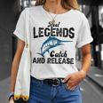 Loving Fish Reel Legends Catch And Release Unisex T-Shirt Gifts for Her