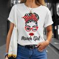 March Girl Women Face Wink Eye Bandana Birthday Gifts 548 Trending Shirt Unisex T-Shirt Gifts for Her