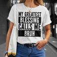 My Greatest Blessing Calls Me Bruh Vintage Mothers Day Unisex T-Shirt Gifts for Her