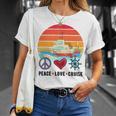 Peace Love Cruising Family Cruise Vacation Matching Gift Unisex T-Shirt Gifts for Her