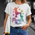 Poodle Mama Colorful Poodle Dog Mom Unisex T-Shirt Gifts for Her