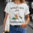 Poppy Grandpa Worlds Best Poppysaurus T-Shirt Gifts for Her