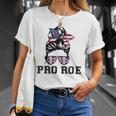 Pro 1973 Roe Cute Messy Bun Mind Your Own Uterus Unisex T-Shirt Gifts for Her