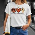 Protect Our Kids End Guns Violence Wear Orange Peace Sign Unisex T-Shirt Gifts for Her