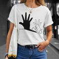 Rabbit Hand Shadow Unisex T-Shirt Gifts for Her