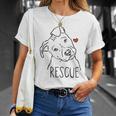 Rescue Dog Pitbull Rescue Mom Adopt Dont Shop Pittie Raglan Baseball Tee Unisex T-Shirt Gifts for Her
