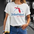 State Of Liberty Florida Map Fl Flag Desantisland Unisex T-Shirt Gifts for Her