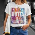 Straight Outta Middle School 2022 Graduation Unisex T-Shirt Gifts for Her