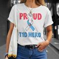 Type 1 Diabetes Awareness Proud Dad T1d Hero Diabetes Dad Unisex T-Shirt Gifts for Her