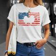Womens Pomeranian For Dog Mom Dog Dad Usa Flag 4Th Of July Unisex T-Shirt Gifts for Her