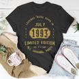 1993 July Birthday 1993 July Limited Edition T-Shirt Personalized Gifts