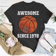 50Th Birthday Basketball Player 50 Years Old Vintage Retro Unisex T-Shirt Funny Gifts