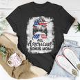 All American Bonus Mom 4Th Of July Messy Bun Proud Merica Unisex T-Shirt Funny Gifts