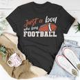 American Football Player Just A Boy Who Loves Football T-shirt Personalized Gifts