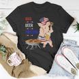 Bbq Beer Freedom Pig American Flag Unisex T-Shirt Unique Gifts