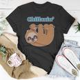 Chillaxin Cartoon Sloth Hanging In A Tree Unisex T-Shirt Unique Gifts