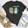 Cute Dancing Hedgehog & Rabbit Cartoon Art Unisex T-Shirt Unique Gifts