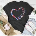 Dog Mom Dad Puppy Love Dogs Paw Heart Tie Dye 4Th Of July Unisex T-Shirt Funny Gifts