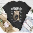 Dogs 365 Anatomy Of A Soft Coated Wheaten Terrier Dog Unisex T-Shirt Unique Gifts