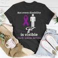 Every Disability Is Visible Aicardi Syndrome Awareness Purple Ribbon Aicardi Syndrome Support Aicardi Syndrome Awareness Unisex T-Shirt Funny Gifts