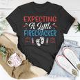 Expecting A Little Firecracker 4Th Of July Pregnancy Baby Unisex T-Shirt Funny Gifts