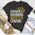 Father Husband Fishing Legend Bass Fisherman Dad Fishing T-shirt Personalized Gifts
