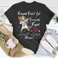 Friends Dont Let Friends Fight Limb Loss Alone Unicorn Grey Ribbon Limb Loss Limb Loss Awareness Unisex T-Shirt Funny Gifts