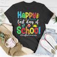 Funny Happy Last Day Of School Hello Summer Multicolored Unisex T-Shirt Funny Gifts