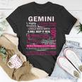 Gemini Zodiac Birthday Gift Girls Men Funny Saying Gemini Unisex T-Shirt Funny Gifts