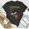 Happy Juneteenth 1865 Bright Eyes Melanin Retro Black Pride Unisex T-Shirt Unique Gifts