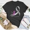 Hippie Dragonfly Gray Ribbon Brain Cancer Awareness T-shirt Personalized Gifts