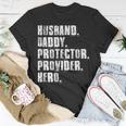 Husband Daddy Protector Provider Hero Fathers Day Daddy Day T-shirt Personalized Gifts