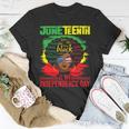 Juneteenth Is My Independence Day African Flag Black History Unisex T-Shirt Funny Gifts