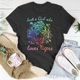 Just A Girl Who Loves Tigers Retro Vintage Rainbow Graphic Unisex T-Shirt Unique Gifts