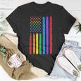 Lgbtq American Flag Pride Rainbow Gay Lesbian Bi Transgender Unisex T-Shirt Unique Gifts