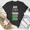 Mens Funny Dad Fathers Day Birthday Twins Twin Dad Unisex T-Shirt Funny Gifts