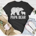 Mens Papa Bear Fathers Day Grandad Fun 1 Cub Kid Grandpa Unisex T-Shirt Funny Gifts