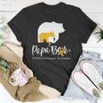 Mens Papa Bear Gold Ribbon Childhood Cancer Awareness Unisex T-Shirt Unique Gifts