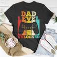Mens Pregnancy Announcement Dad Level Unlocked Soon To Be Father V2 Unisex T-Shirt Unique Gifts