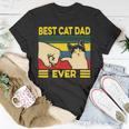 Mens Vintage Best Cat Dad Ever Bump Fit 240 Shirt Unisex T-Shirt Funny Gifts