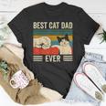 Mens Vintage Best Cat Dad Ever Bump Fit Classic Unisex T-Shirt Unique Gifts