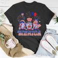 Merica Gnomes Happy 4Th Of July Us Flag Independence Day Unisex T-Shirt Funny Gifts