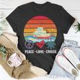 Peace Love Cruising Family Cruise Vacation Matching Gift V2 Unisex T-Shirt Funny Gifts