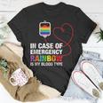 Pride Month Rainbow Is My Blood Type Lgbt Flag Unisex T-Shirt Unique Gifts