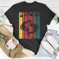 Retro Pisces Zodiac Sign February March Birthday Gift Pisces Unisex T-Shirt Unique Gifts