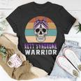 Rett Syndrome Warrior Skull Women Vintage Purple Ribbon Rett Syndrome Rett Syndrome Awareness V2 Unisex T-Shirt Funny Gifts