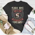 Salas Blood Run Through My Veins Name V3 Unisex T-Shirt Funny Gifts