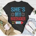 Shes My Firecracker His And Hers 4Th July Couples Unisex T-Shirt Funny Gifts