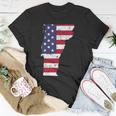Vermont Map State American Flag 4Th Of July Pride Tee Unisex T-Shirt Unique Gifts
